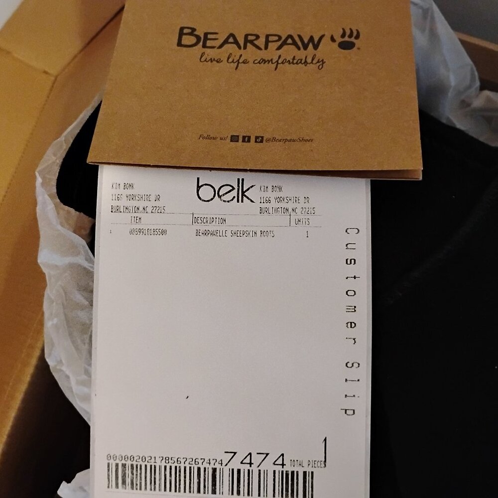 Bearpaw Ella Short boots, black, Size 8M, New in Box - Picture 6 of 7